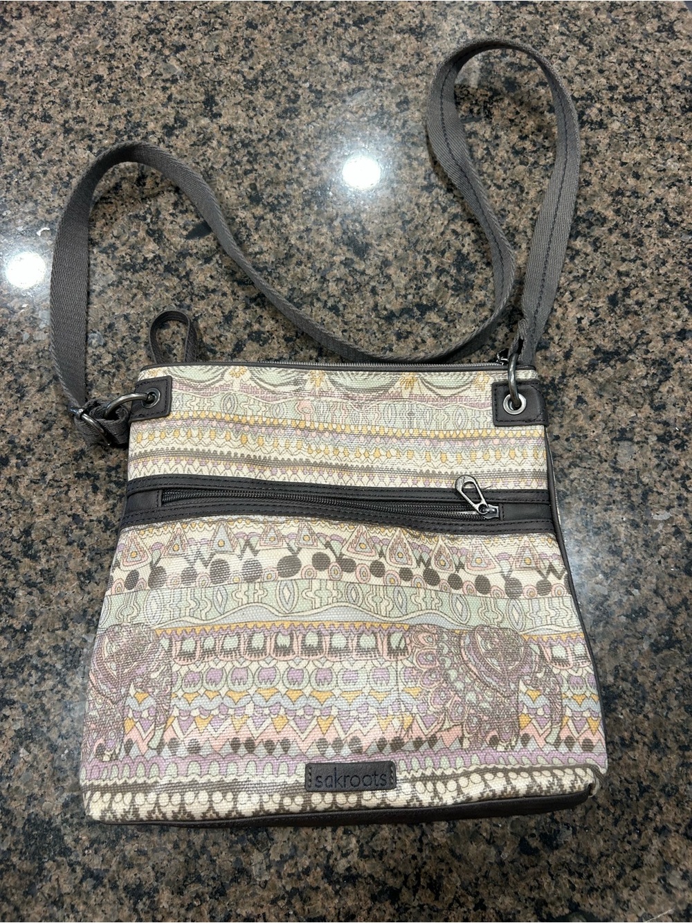 Sakroots Pastel Multi Patterned Crossbody Bag